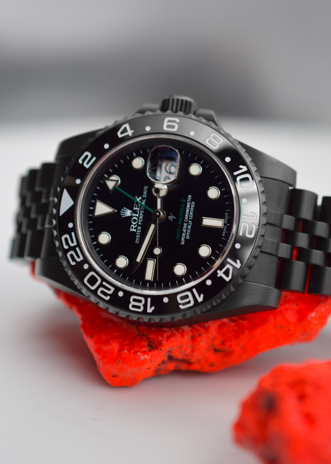 Rolex rojo y negro deals