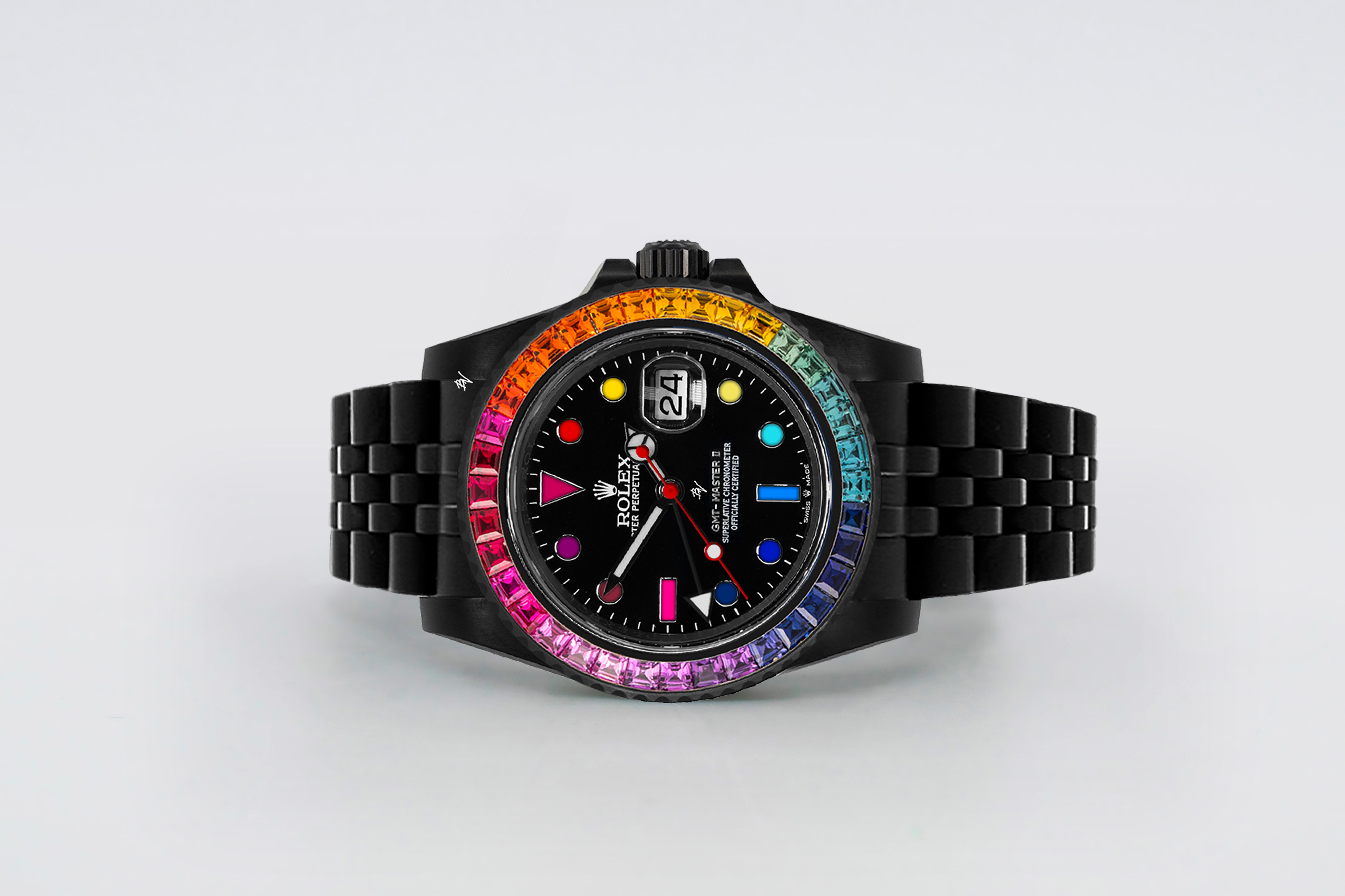 Rolex datejust online 2 rainbow black