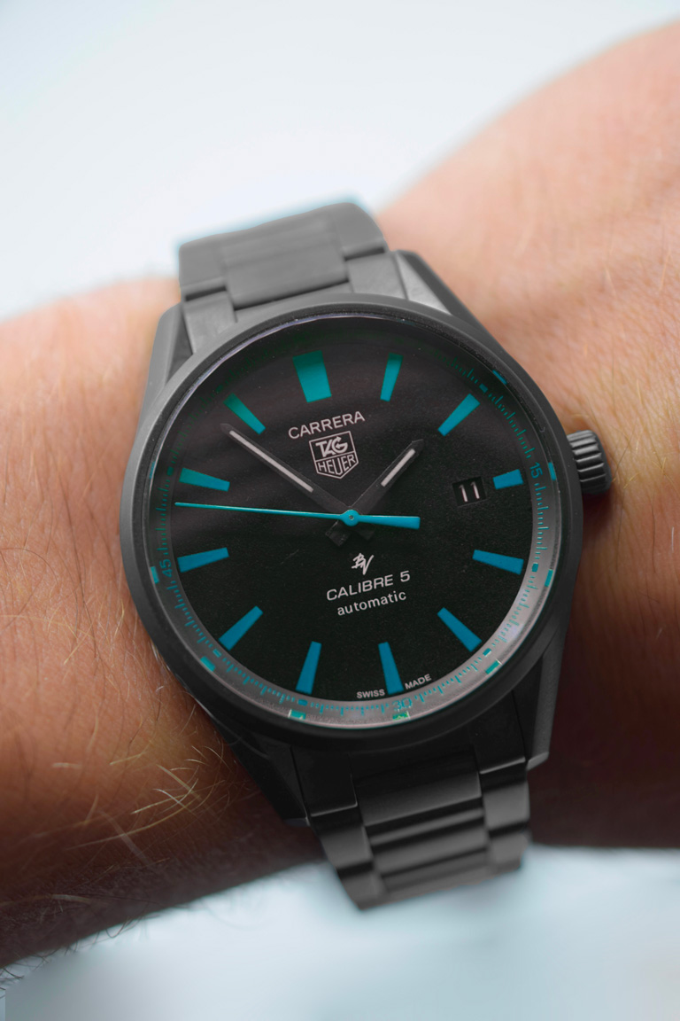 Tag heuer calibre 5 sale black