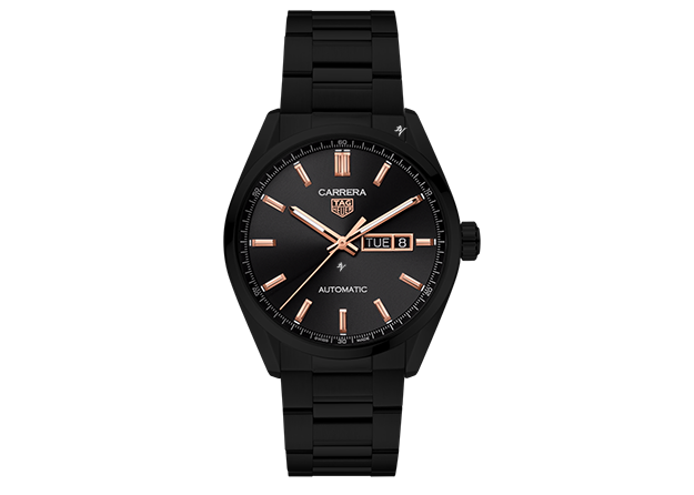 Tag heuer carrera black stainless steel cheap