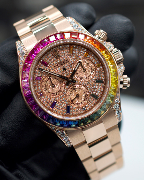 Rolex PavA Rainbow Limited Edition 5 Black Venom Custom Black Venom Luxury Rebel