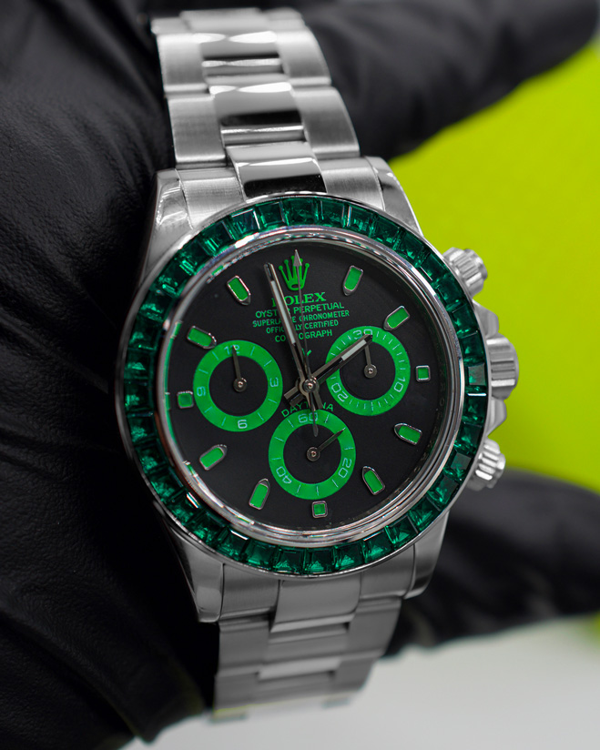 Rolex shop daytona emerald