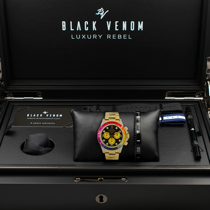 Rolex Advanced rainbow Limited edition Black Venom custom Black Venom Luxury Rebel