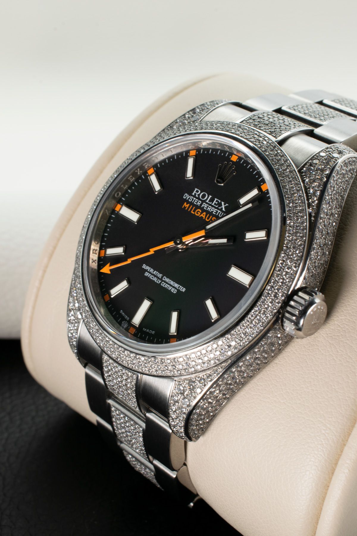 Rolex Milgauss Diamonds Black Dial Limited edition 5 Black