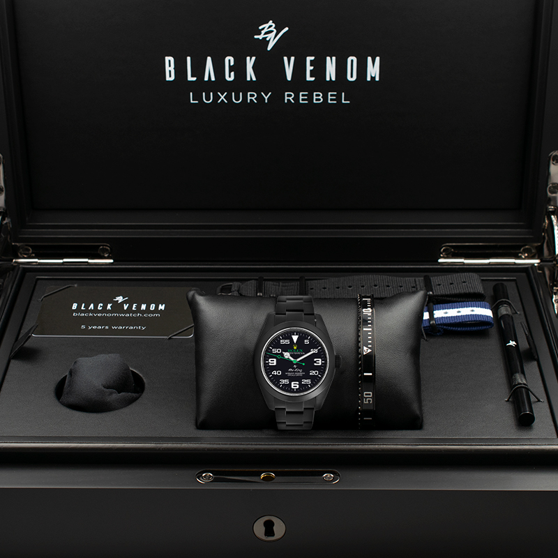 rolex air king black venom