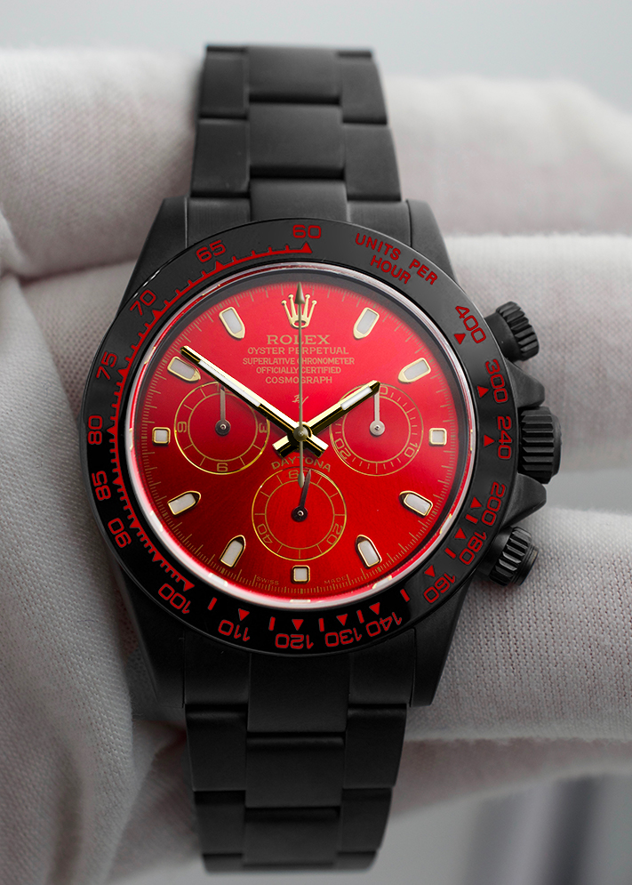Rolex RED RUN Limited edition Black Venom Dlc Pvd Black