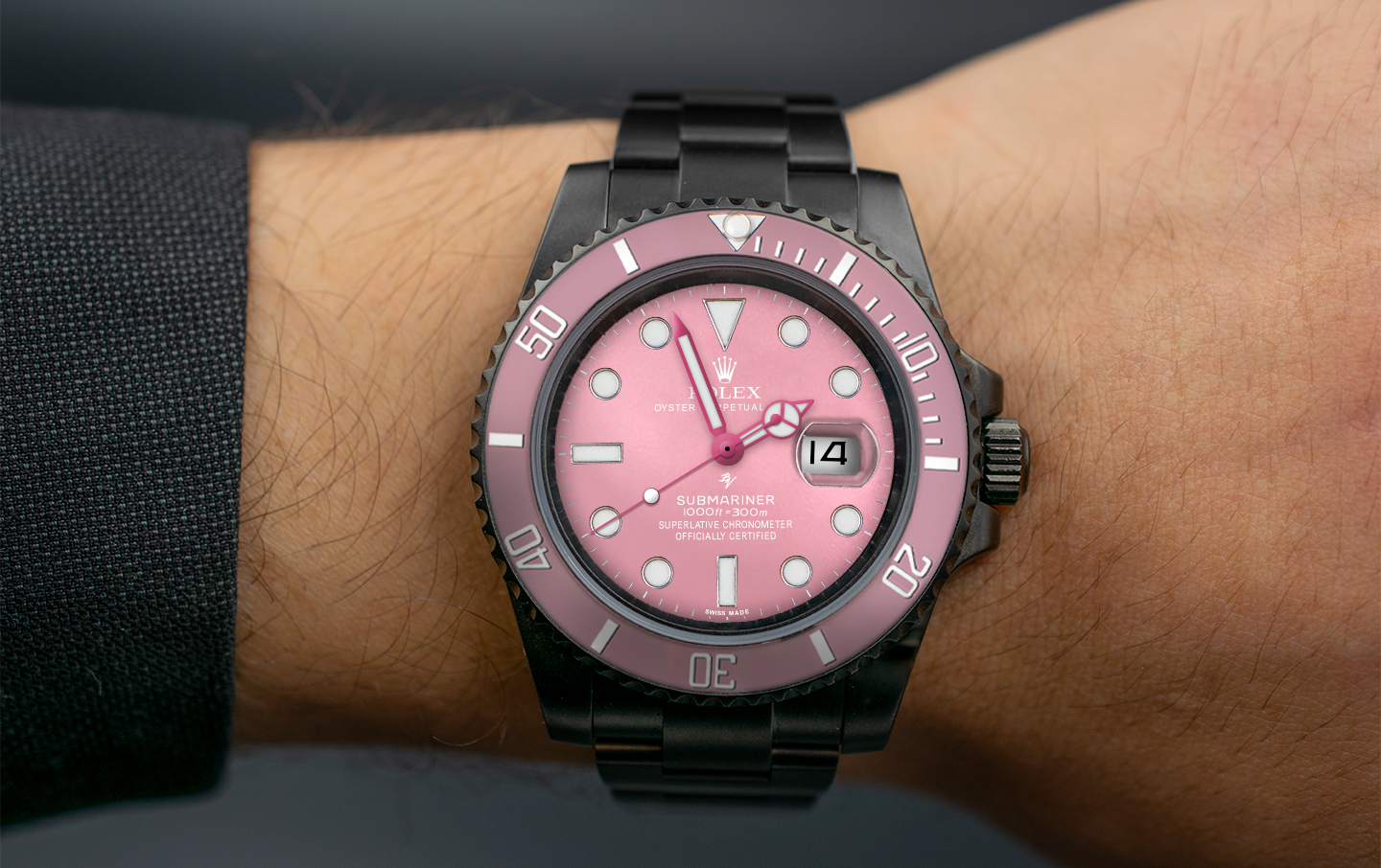Rolex Pink MK2 Limited Edition Black Venom Dlc Pvd Black Venom Luxury Rebel
