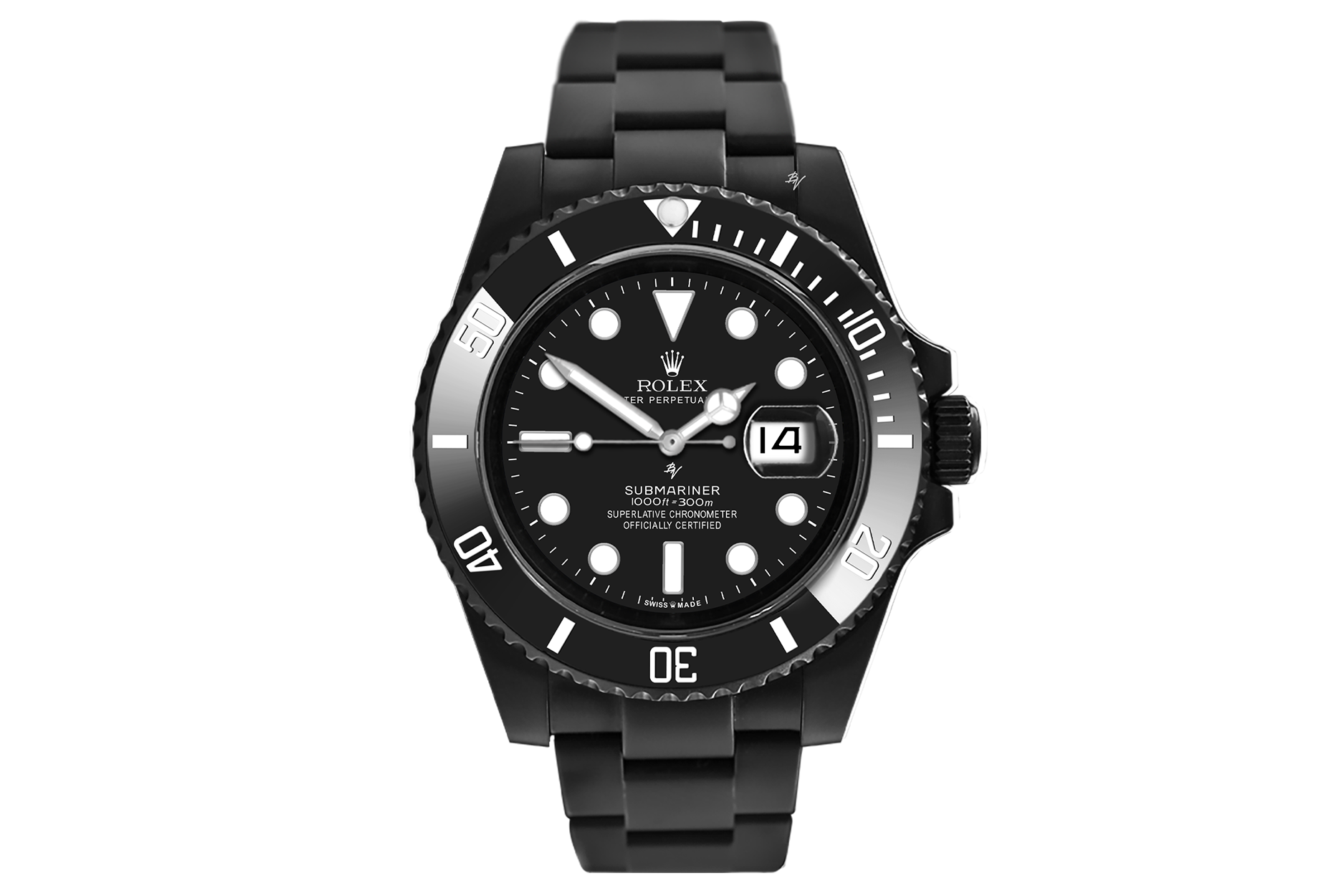 Rolex Submariner Date Black PVD/DLC Coated Stainless Steel Watch ...