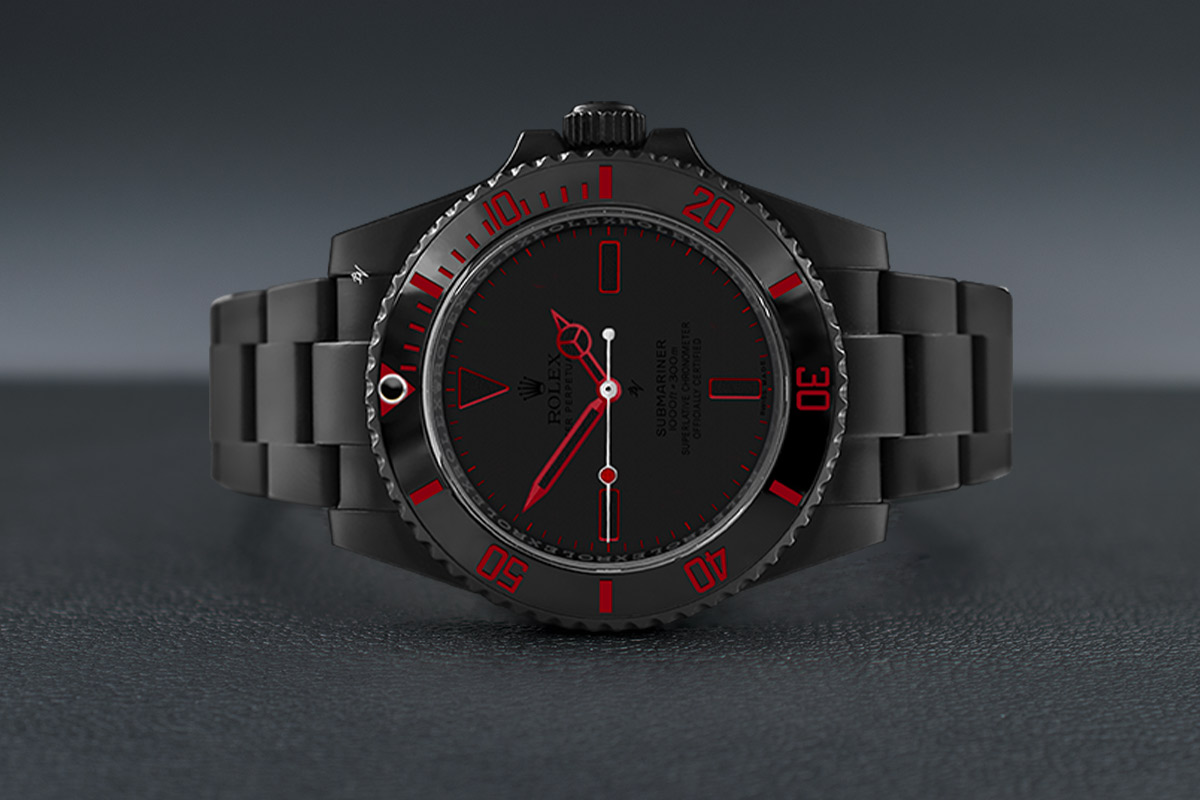 Rolex Little Red Limited Edition Black Venom Dlc Pvd Black Venom Luxury Rebel