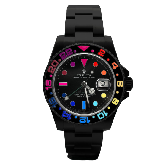 Rolex GMT-Master II Rainbow -  Limited Edition /35 Black Venom Dlc - Pvd