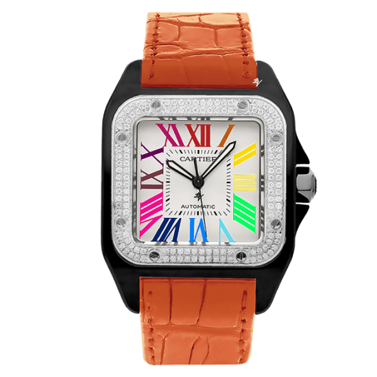 Cartier Santos 100 Anniversary RAINBOW LIMITED EDITION / 5 BLACK VENOM CUSTOM DLC - PVD