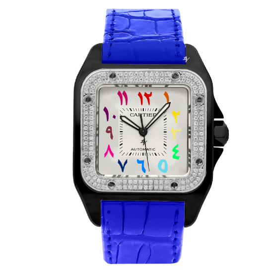 Cartier Santos 100 Anniversary RAINBOW LIMITED EDITION / 5 BLACK VENOM CUSTOM DLC - PVD