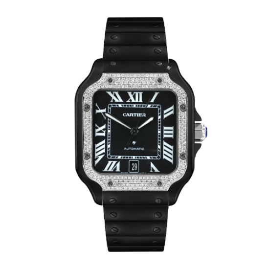 Cartier santos Limited Edition 10 Black Venom Dlc Pvd Black Venom