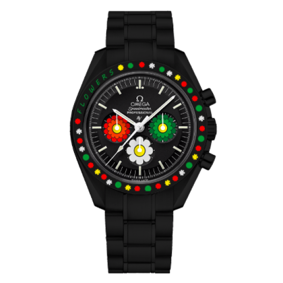 Omega Speedmaster FLOWER Limited Edition /5 Black Venom Dlc - Pvd