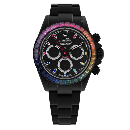 Rolex Cosmograph Daytona  Rainbow Limited Edition / 5 Black Venom Custom DLC - PVD