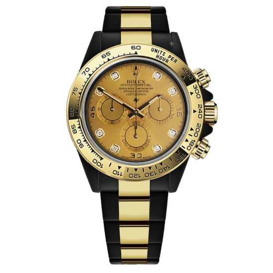 Rolex Cosmograph Daytona Gold & Diamond - Limited edition /35 Black Venom Dlc - Pvd