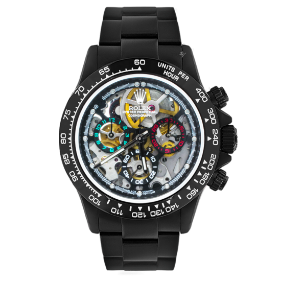 Rolex Cosmograph Daytona Skeleton Limited Edition /5 Black Venom Dlc - Pvd