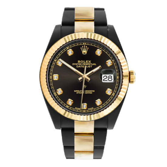 Rolex Datejust II Steel Gold - Diamonds - Limited Edition /35 Black Venom Dlc - Pvd