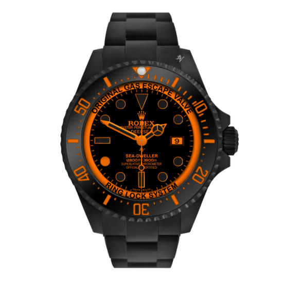 Rolex Deepsea Orange Dot - Limited Edition /10 Black Venom Dlc - Pvd