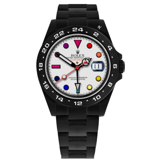 Rolex Explorer II Rainbow Limited Edition / 5 Black Venom Custom DLC - PVD