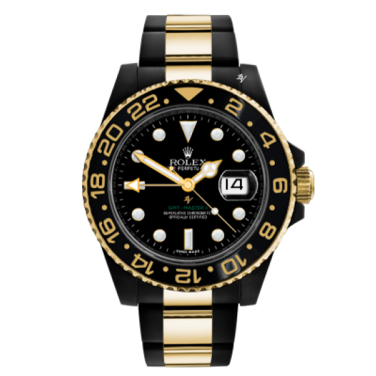 Rolex GMT-Master II Steel-Gold  - Limited edition /35 Black Venom Dlc - Pvd