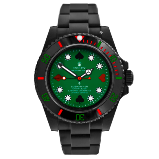 Rolex Submariner Poker - Limited Edition / 5 Black Venom Custom DLC - PVD
