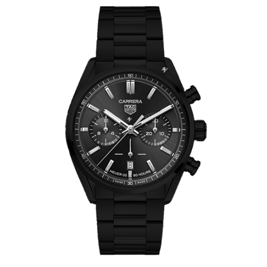 Tag heuer carrera black stainless steel on sale