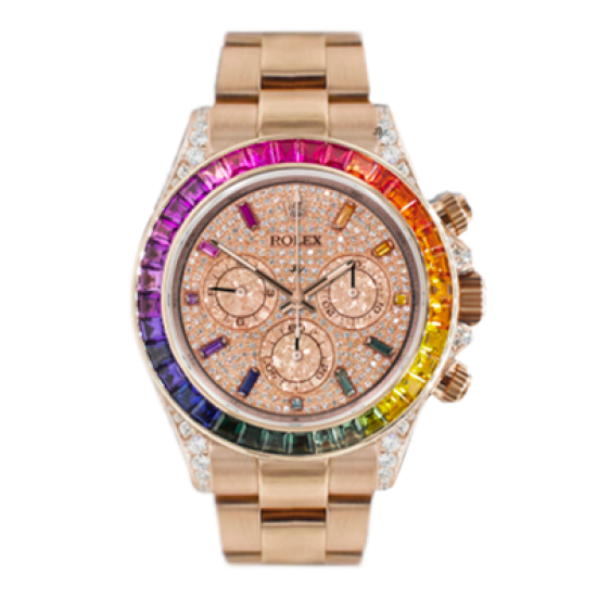 Rolex Cosmograph Daytona Pavè Rainbow - Limited Edition /5 - Black Venom Custom 