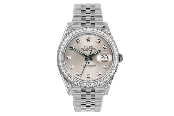 Rolex Datejust 36mm With Custom Champagne Diamonds Dial 