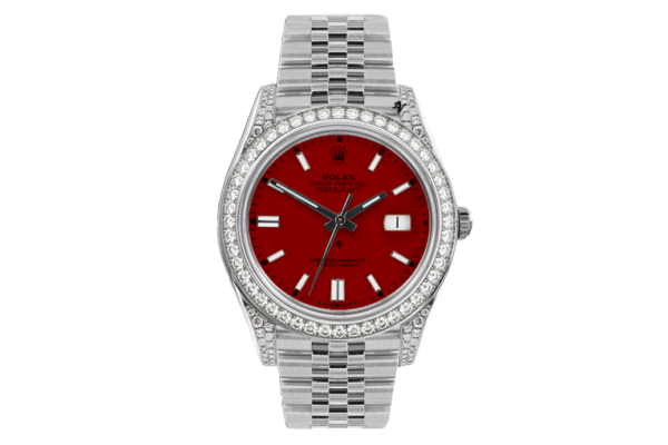 Rolex Datejust 36mm With Custom Bordeaux Diamonds Dial 