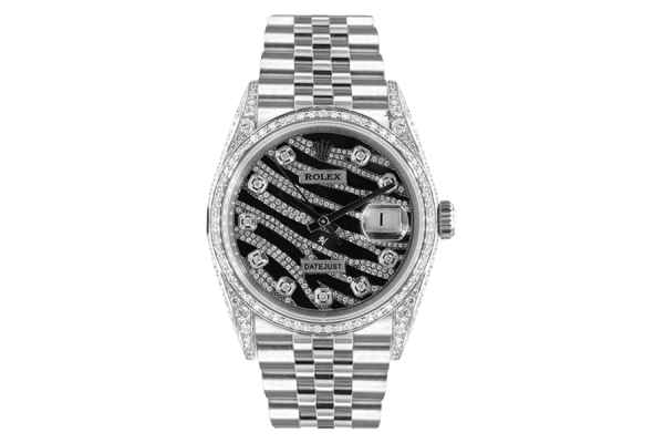 Rolex Datejust 36mm  Custom With custom Zebra diamonds Dial