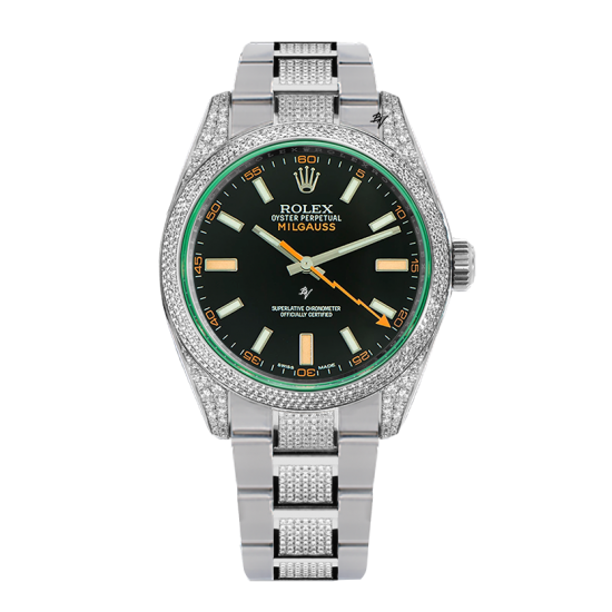 Rolex Milgauss Milgauss Diamonds GV Black Dial - Limited edition /5 - Black Venom custom