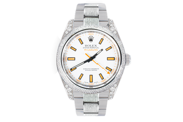 Milgauss Diamonds White Dial - Limited edition /5 - Black Venom custom