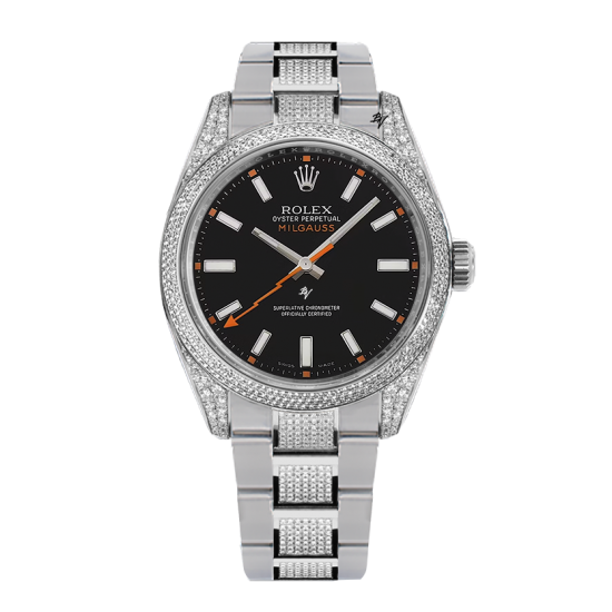 Rolex Milgauss Milgauss Diamonds Black Dial - Limited edition /5 - Black Venom custom