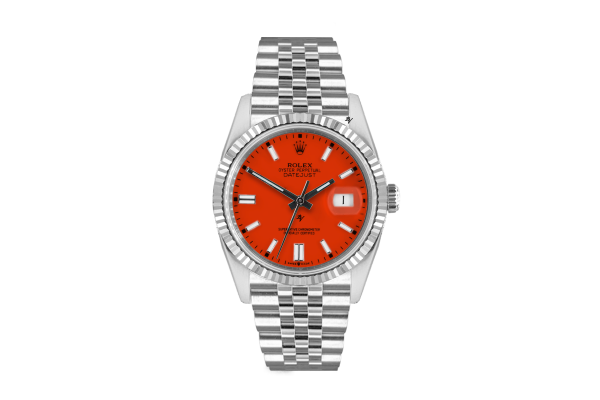 Rolex Datejust 36mm With Custom Orange dial