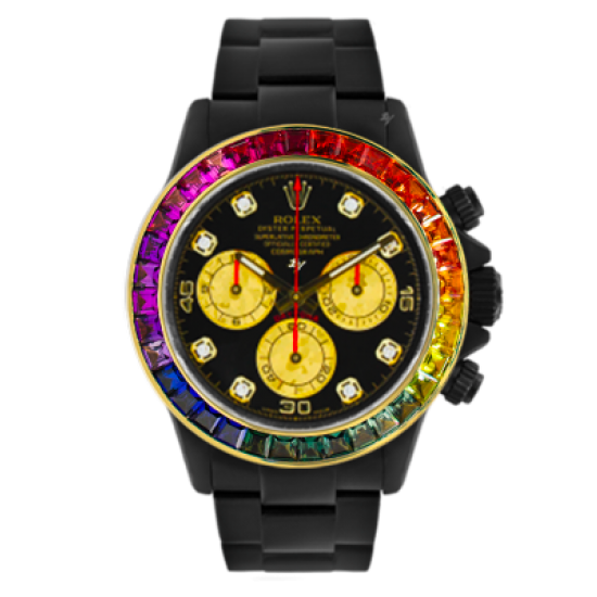 Rolex Cosmograph Daytona Rainbow MK1 - Limited edition /5 Black Venom Dlc - Pvd 