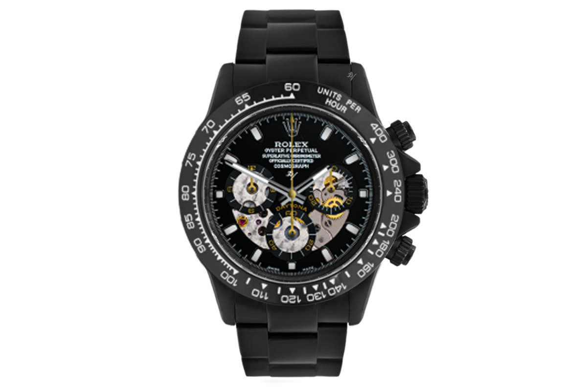rolex daytona silver black