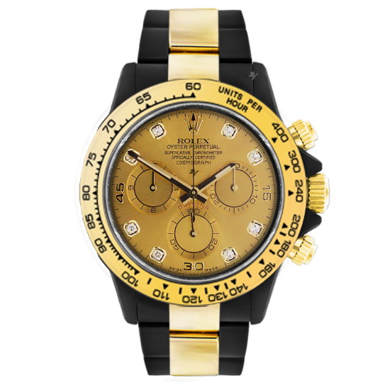 Rolex Cosmograph Daytona Gold & Diamond - Limited edition /35 Black Venom Dlc - Pvd