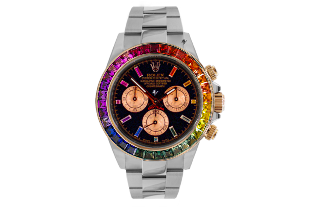 rolex rainbow black