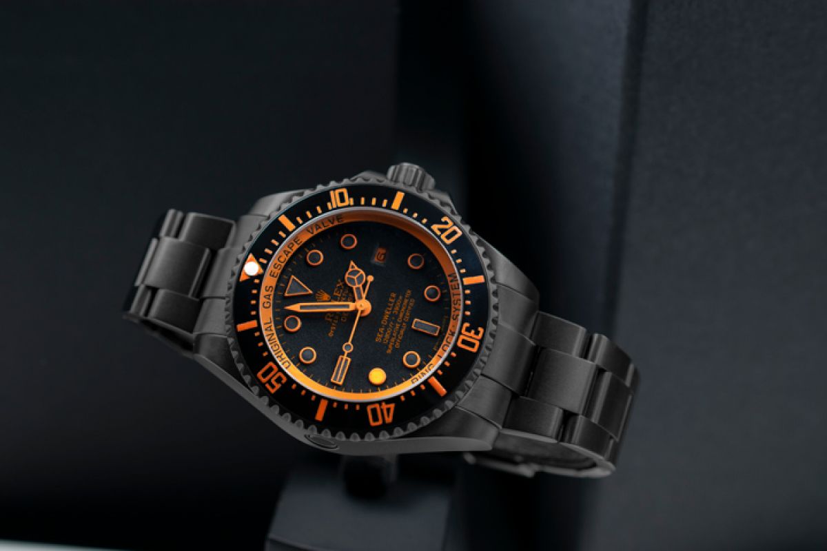 black and orange rolex