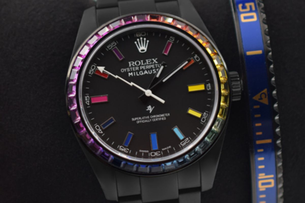 rolex rainbow black