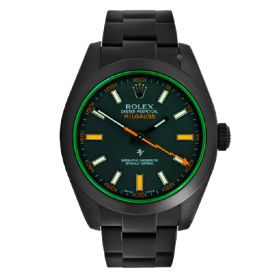 Rolex Milgauss Limited Edition /35 Black Venom Dlc - Pvd *