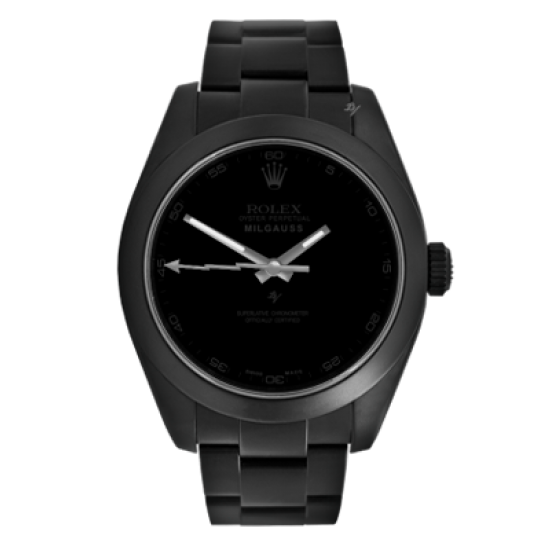 Rolex Milgauss Pitch Black - Limited Edition /10 Black Venom Dlc - Pvd *