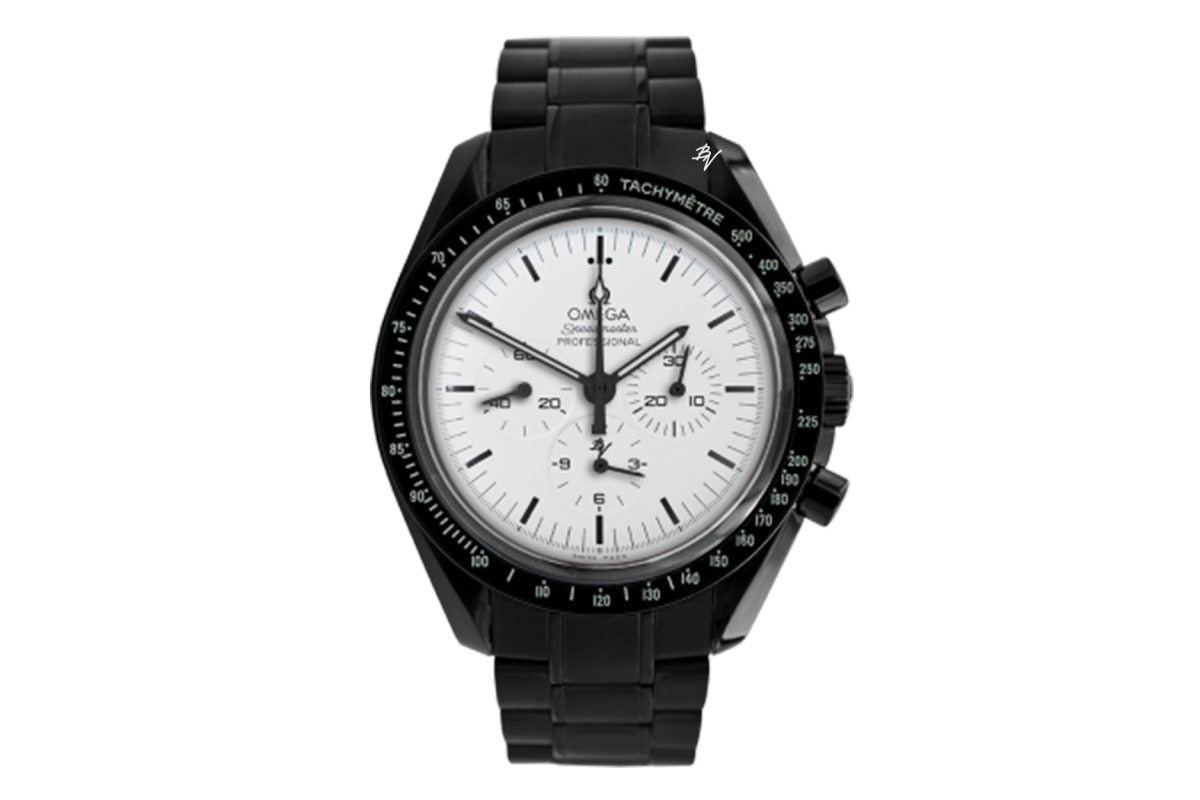 omega speedmaster white face