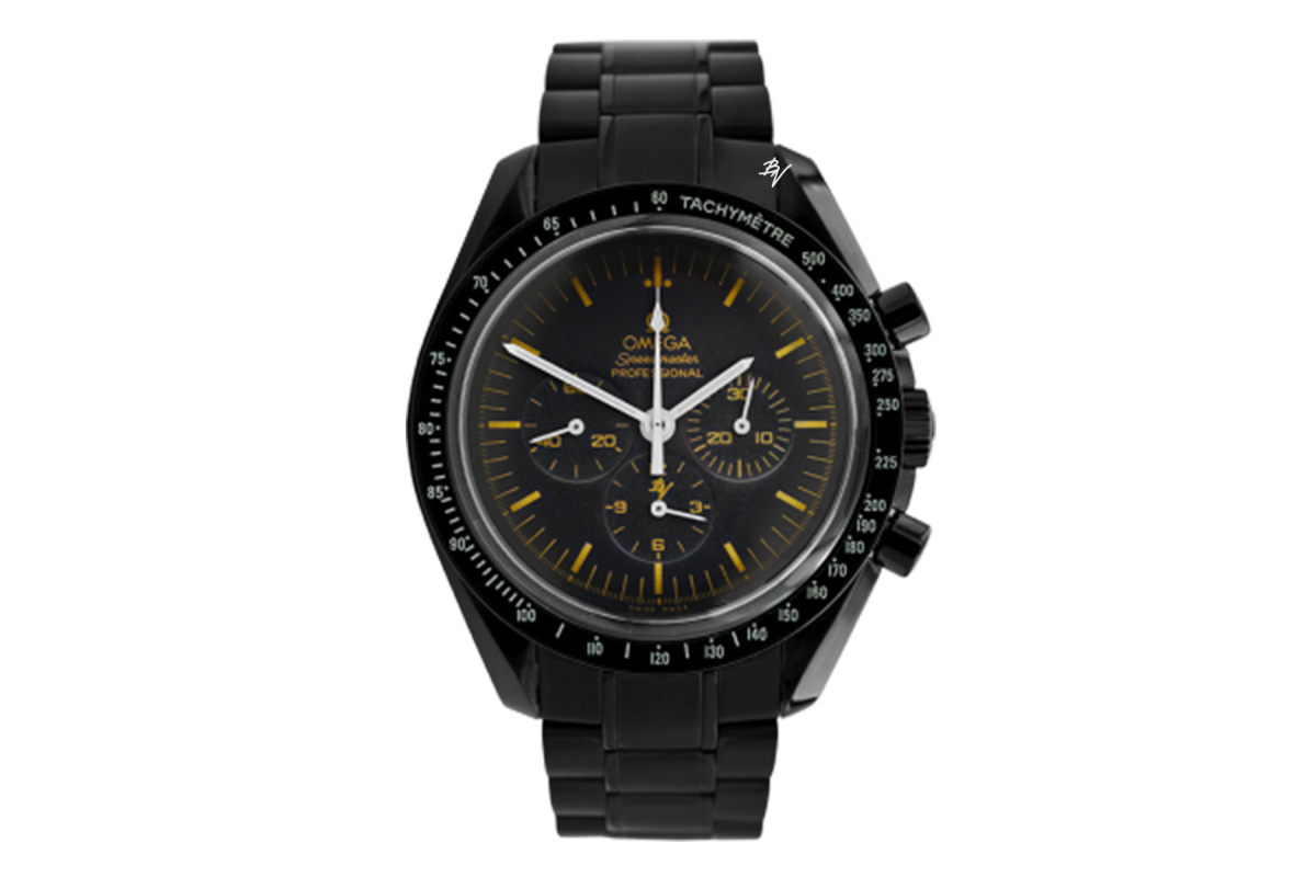 omega speedmaster black and gold