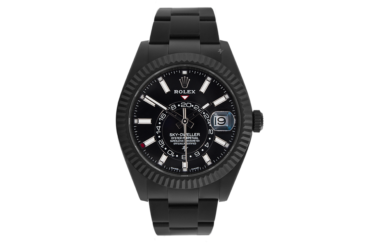 sky dweller black steel