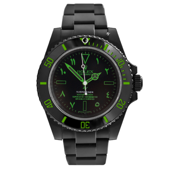 Rolex Submariner  Green Arab - Limited Edition /10 Black Venom Dlc - Pvd